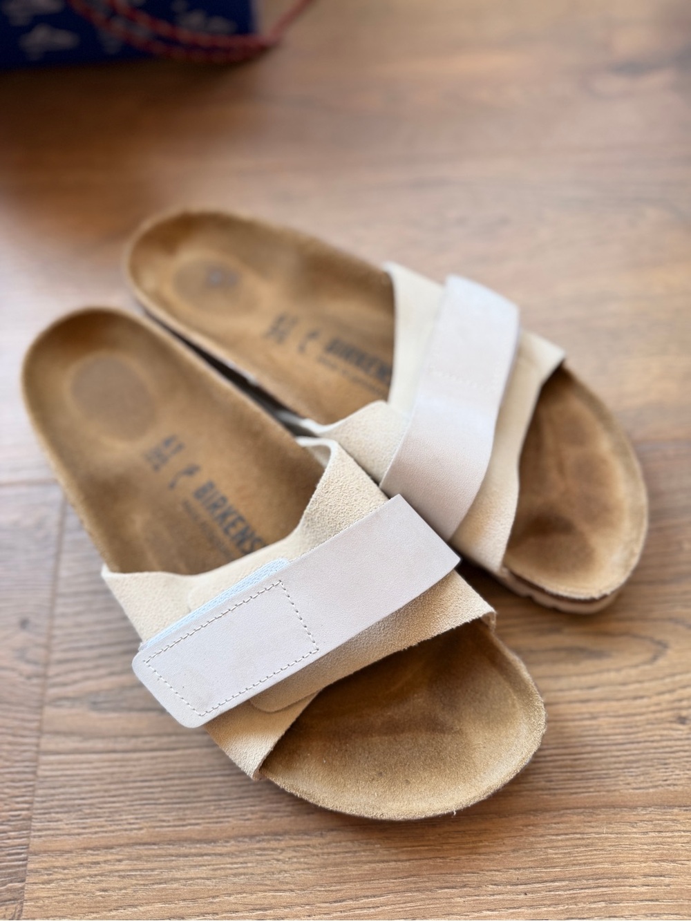 Birkenstock Light Beige Cross-Strap Slide Sandals for Women